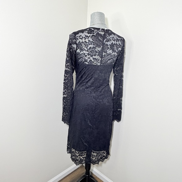 H&M Maternity black lace long sleeve midi dress - Picture 3 of 8